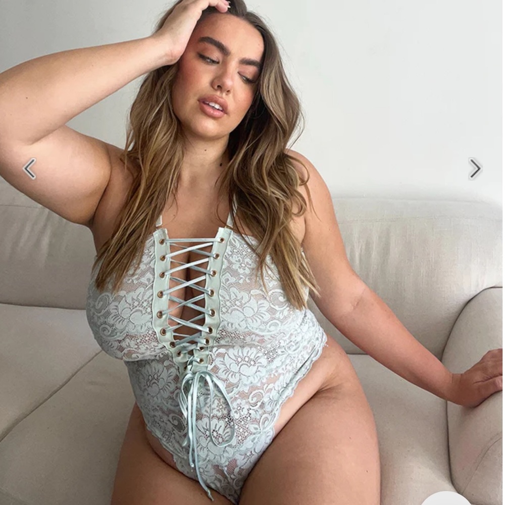 We are HAH spinster reversible lace bodysuit